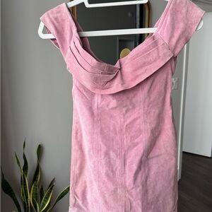 Retrofête Mauve Off-Shoulder Dress